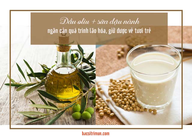 mặt nạ sữa đậu nành và dầu oliu