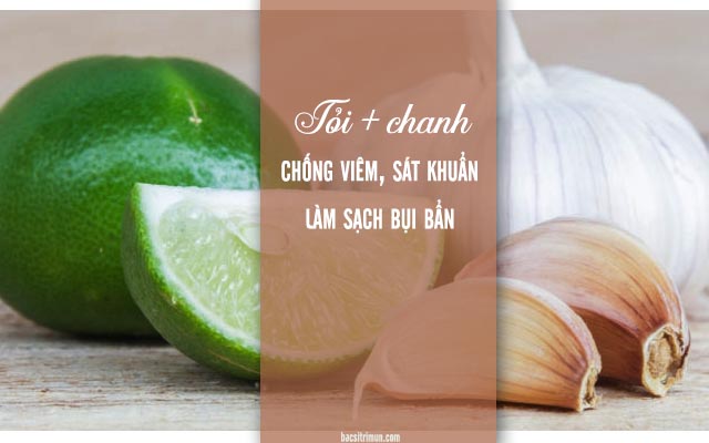 cách trị mụn bằng tỏi và chanh