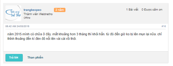 trị mụn trứng cá ở trung tâm da liễu đông y việt nam