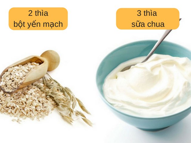 Yến mạch và sữa chua trị mụn đầu đen ở mũi