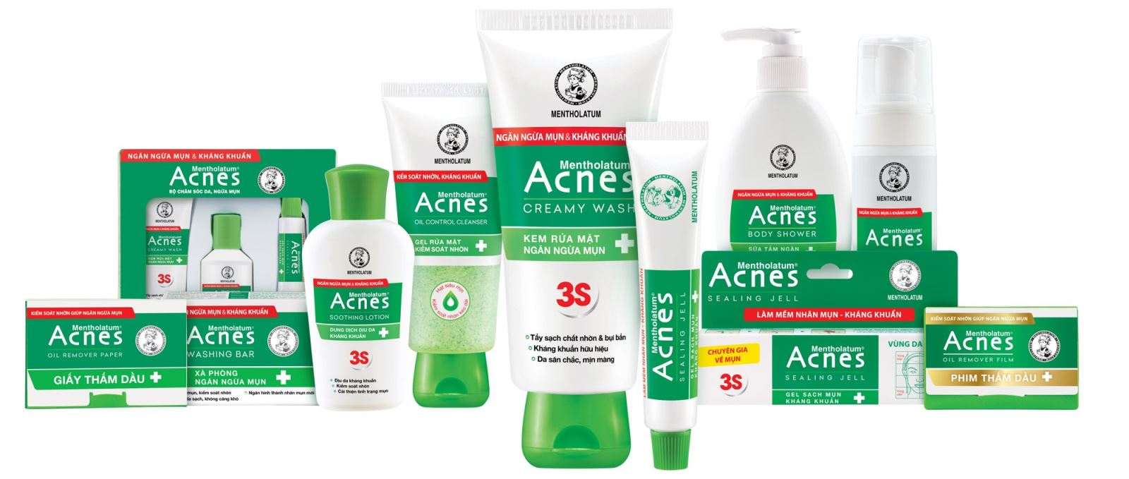 Bộ sản phẩm trị mụn Acnes