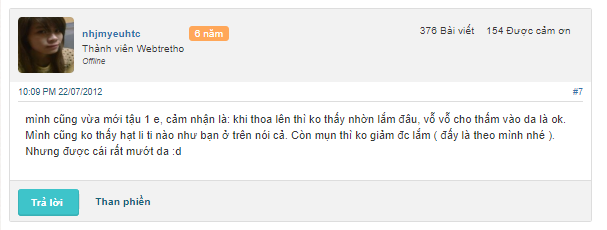 kem trị mụn bạch liên có tốt không?