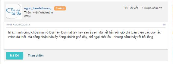 bác sĩ trị mụn giỏi ở TPHCM Trần ngọc ánh