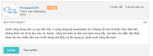 Kem AC Beauty Skin trị tàn nhang nám da đánh giá