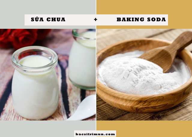 cách trị mụn bằng sữa chua và baking soda