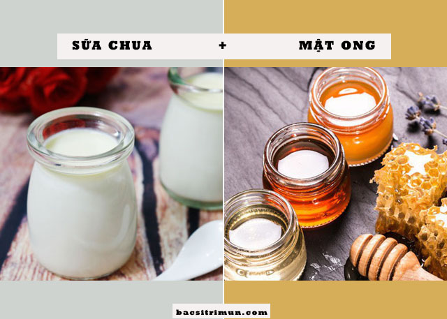 cách trị mụn bằng sữa chua và mật ong 