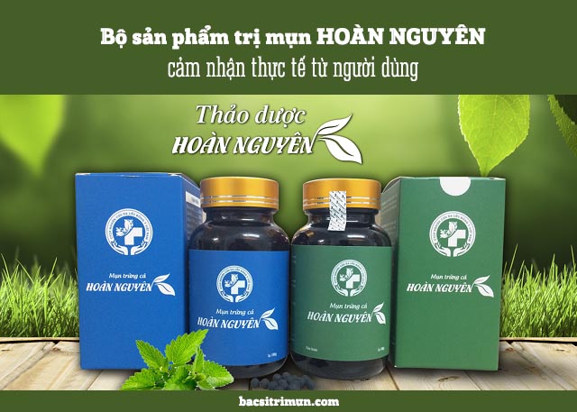 bộ sản phẩm trị mụn Hoàn Nguyên