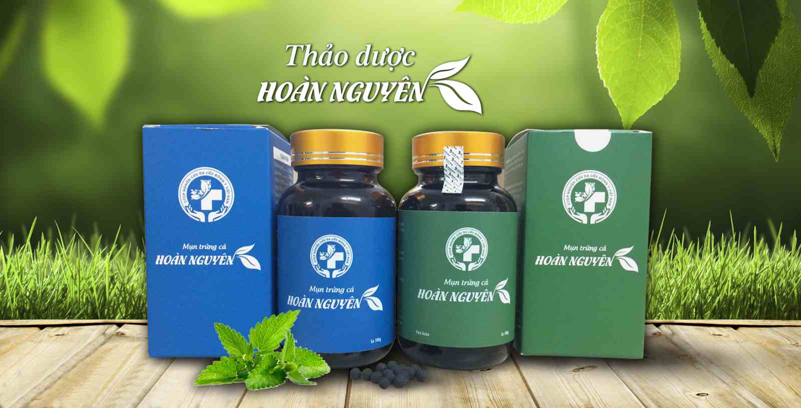 Bộ sản phẩm thảo dược trị mụn trứng cá Hoàn Nguyên