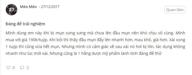 nhận xét kem trị mụn Neutrogena