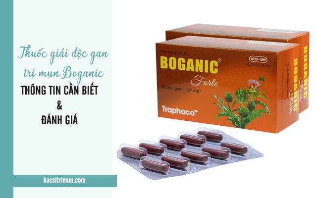 thuốc giải độc gan trị mụn Boganic