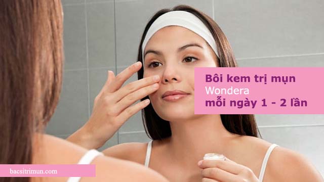 cách sử dụng kem trị mụn Wondera 