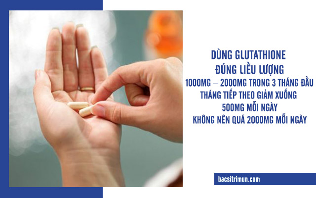 uống Glutathione làm trắng da