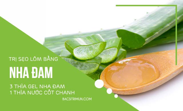 trị sẹo lõm bằng nha đam