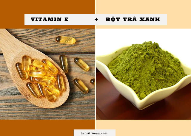 Cách trị sẹo rỗ bằng vitamin e và bột trà xanh