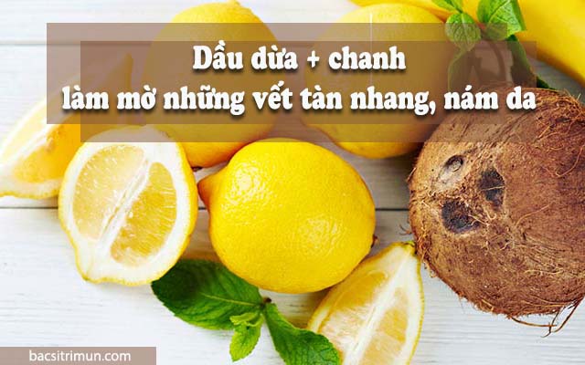 cách trị tàn nhang bằng dầu dừa và nước cốt chanh