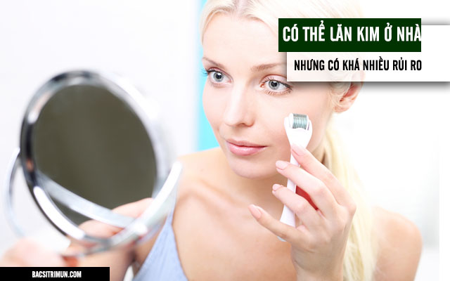 lăn kim trị sẹo lõm tại nhà