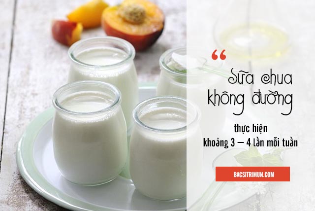 trị tàn nhang bằng sữa chua không đường