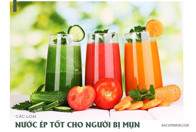 các loại nước ép tốt cho da mụn