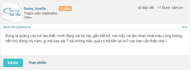 nhận xét về kem trị tàn nhang Giori