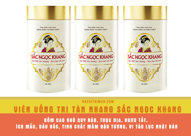 uống thuốc gì trị tàn nhang - sắc ngọc khang