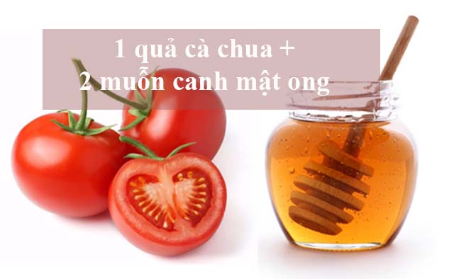 Mẹo trị mụn bằng mật ong và cà chua