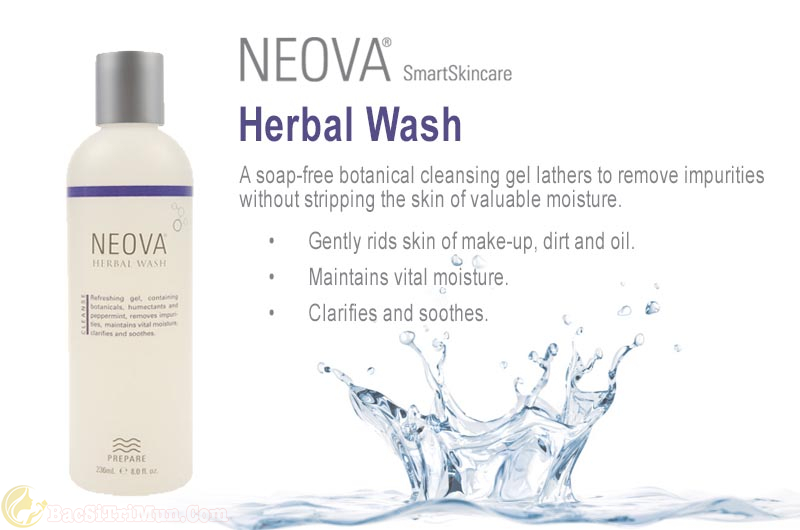 Sữa rửa mặt trị mụn cho da nhờn Neova Herbal Wash