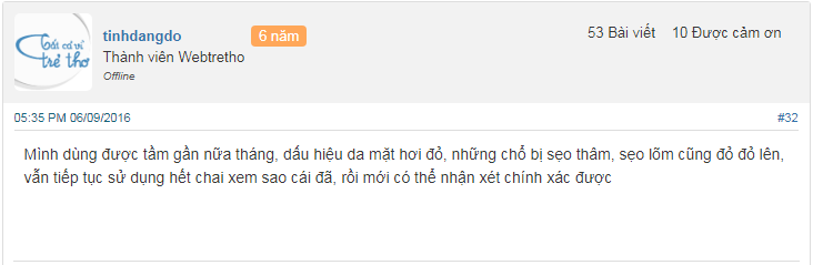 đánh giá kem trị sẹo Scar Esthetique