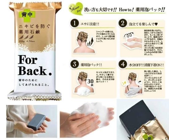 Cách sử dụng xà phòng trị mụn lưng For Back