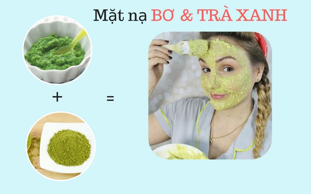 Mặt nạ tự nhiên giúp da mịn màng từ bơ và trà xanh