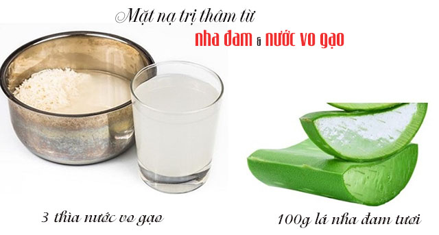 Mặt nạ tự nhiên giúp da trắng mịn từ nha đam và nước vo gạo