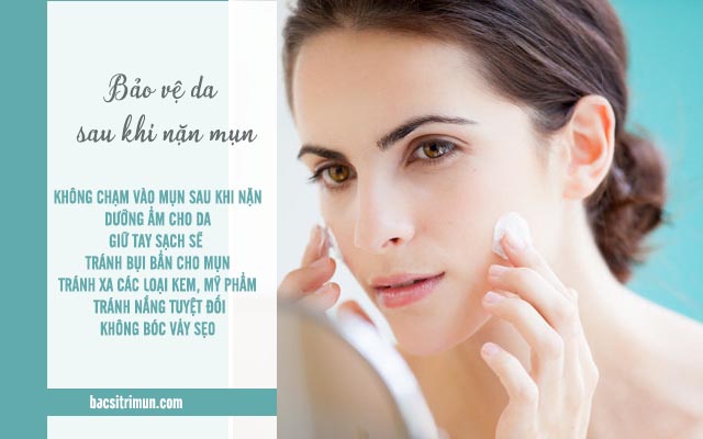 bảo vệ da - bước chăm sóc da sau khi nặn mụn không thể thiếu