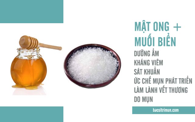 Cách trị mụn đầu đen bằng mật ong và muối