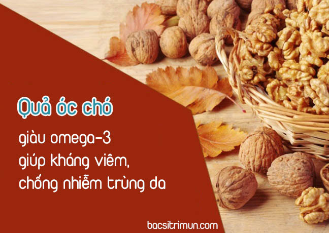 Ăn quả óc chó trị mụn