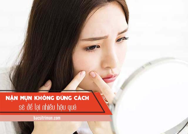 giải đáp thắc mắc bị mụn trứng cá có nên nặn không