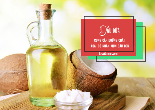 xông hơi trị mụn đầu đen bằng dầu dừa