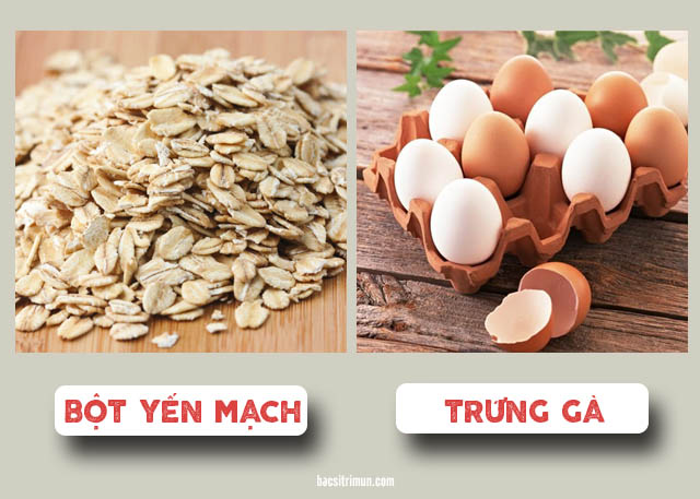 Cách trị mụn trứng cá viêm bằng yến mạch và trứng gà