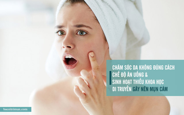 nhiều nguyên nhân gây mụn cám