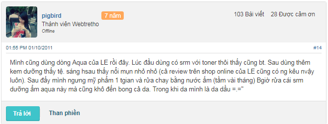 đánh giá kem dưỡng trắng da dành cho da nhờn Essance