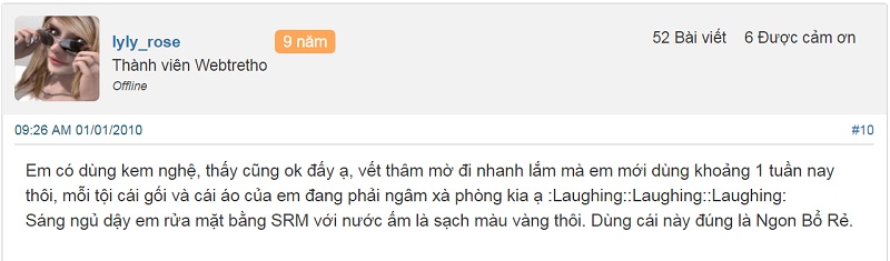 review kem nghệ thái dương có tốt không